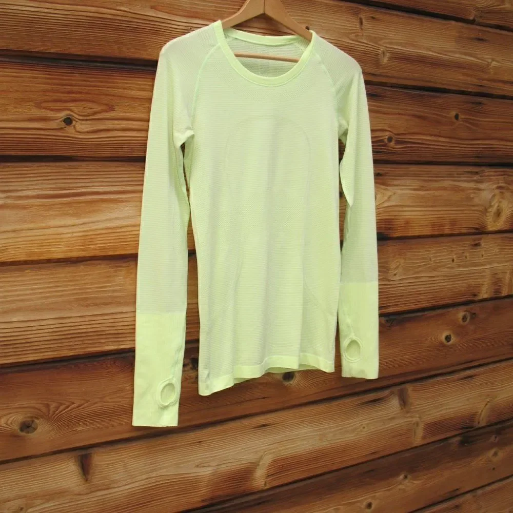 Lululemon Swiflty Tech Long Sleeve Top Heathered Clear Mint